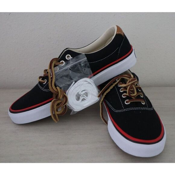 Polo Ralph Lauren Men's Sz 8 Black Keaton-Pony Low Top Canvas Sneaker Loafers - Picture 4 of 8